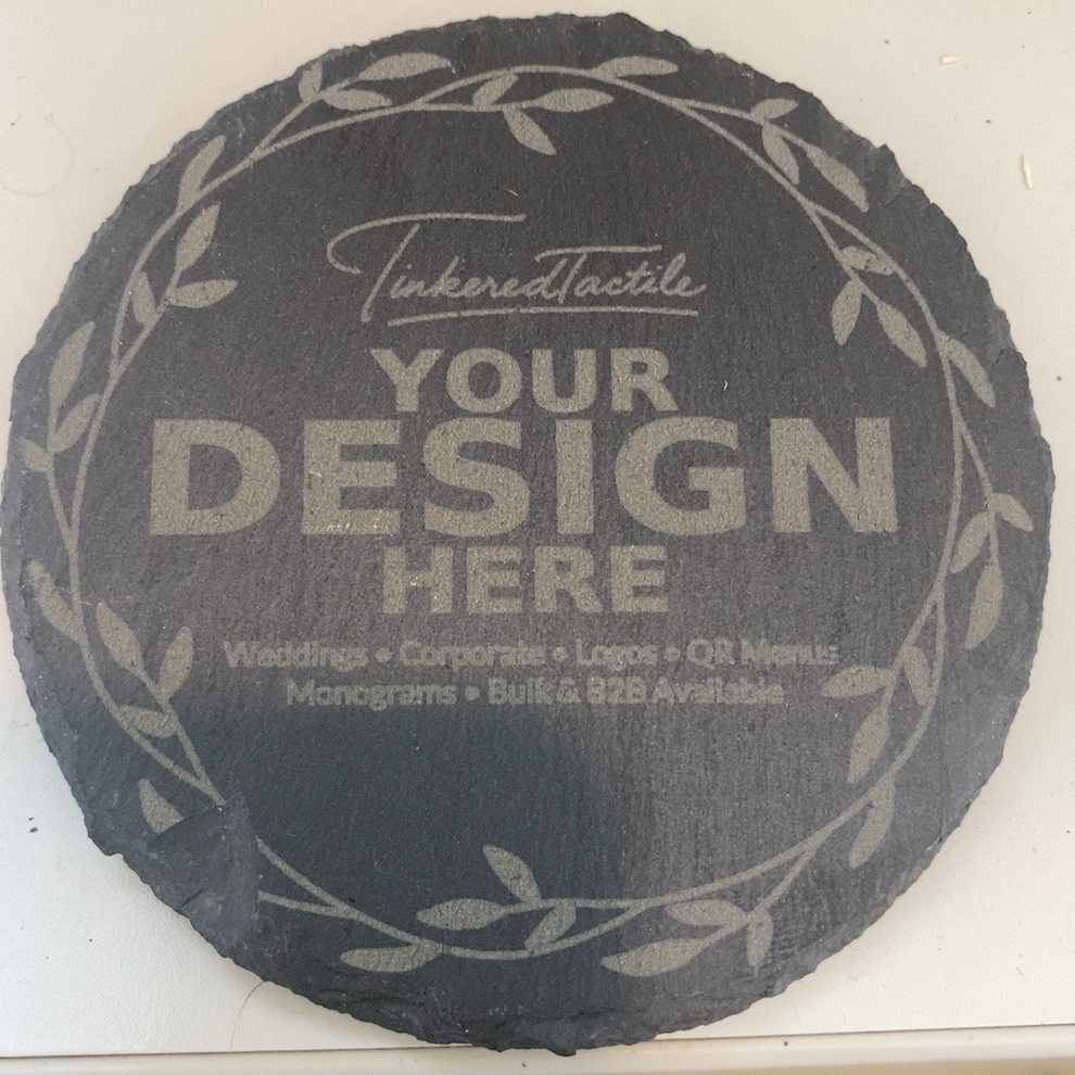Work from the shop: an engraved slate sample